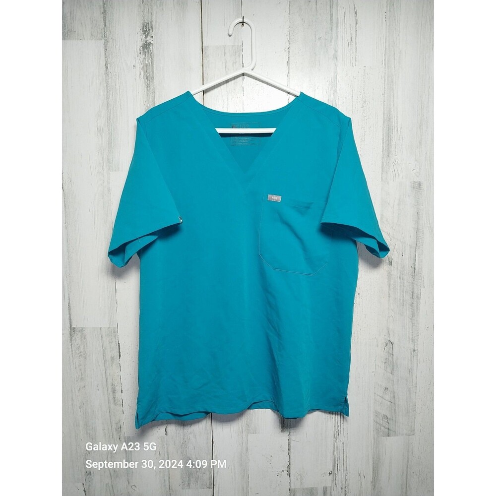 FIGS Scrub Top XL Blue Technical Collection Medical Uniform Nursing Top